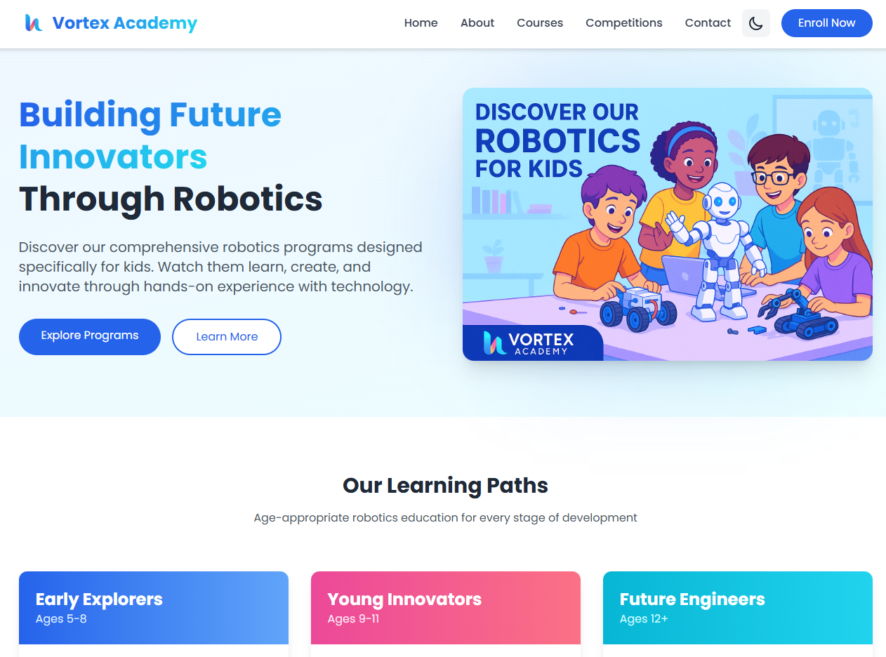 Vortex Robotics Website
